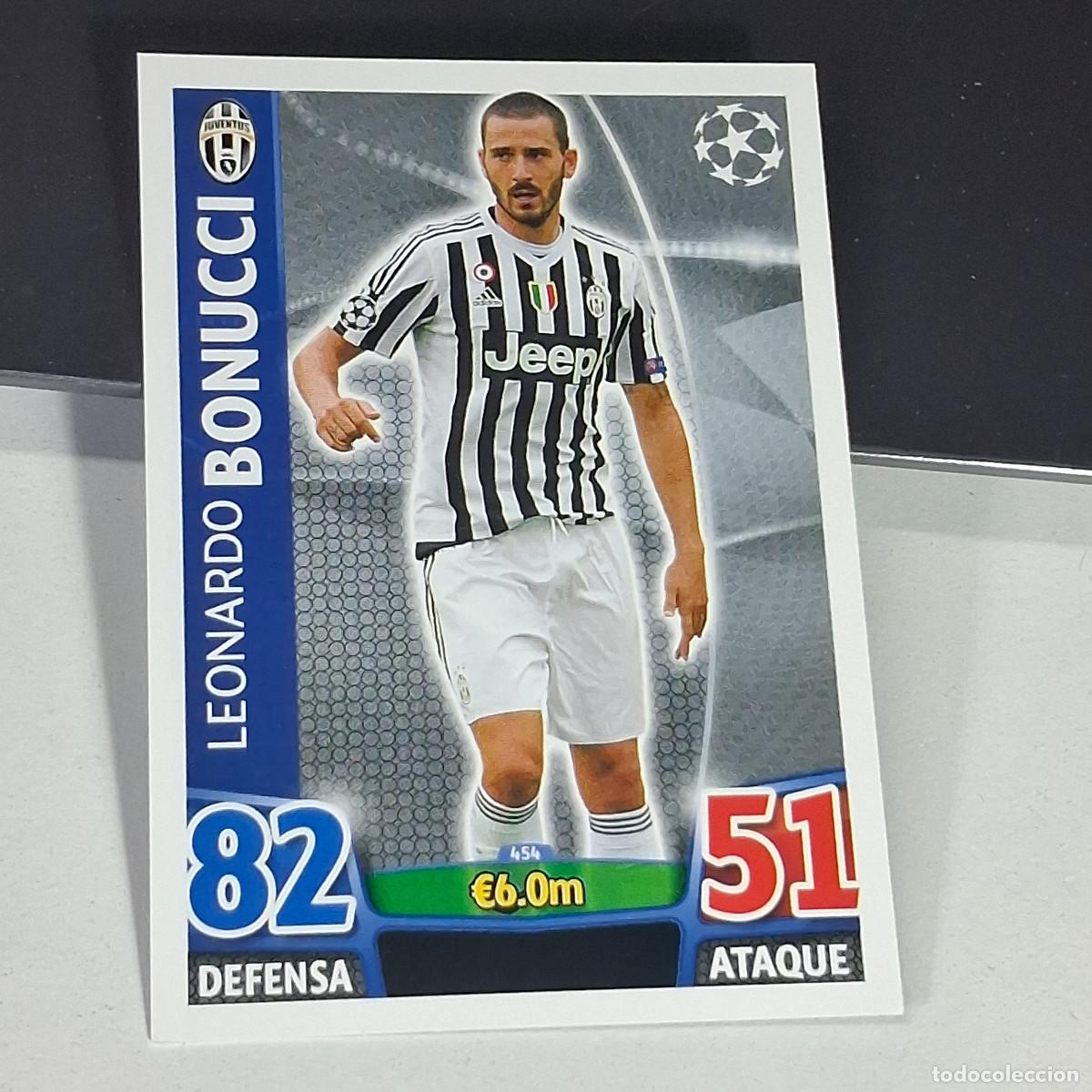 Cromos de f&uacute;tbol: D6 454 LEONARDO BONUCCI JUVENTUS CARDS UEFA CHAMPIONS LEAGUE TOPPS ATTAX 15 16 2015 2016