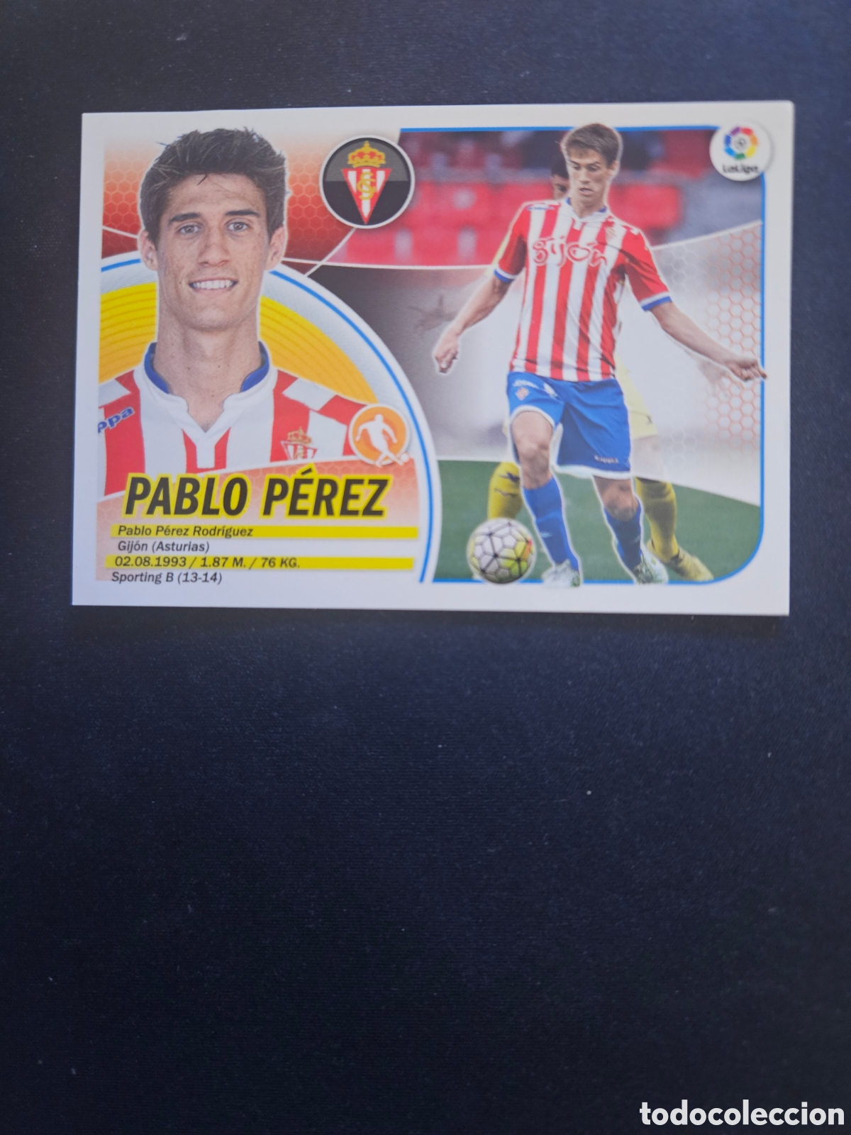 Cromos de f&uacute;tbol: PABLO P&Eacute;REZ N&ordm; 12B SPORTING GIJ&Oacute;N &ndash; LIGA ESTE 2016-17 PANINI 1/4