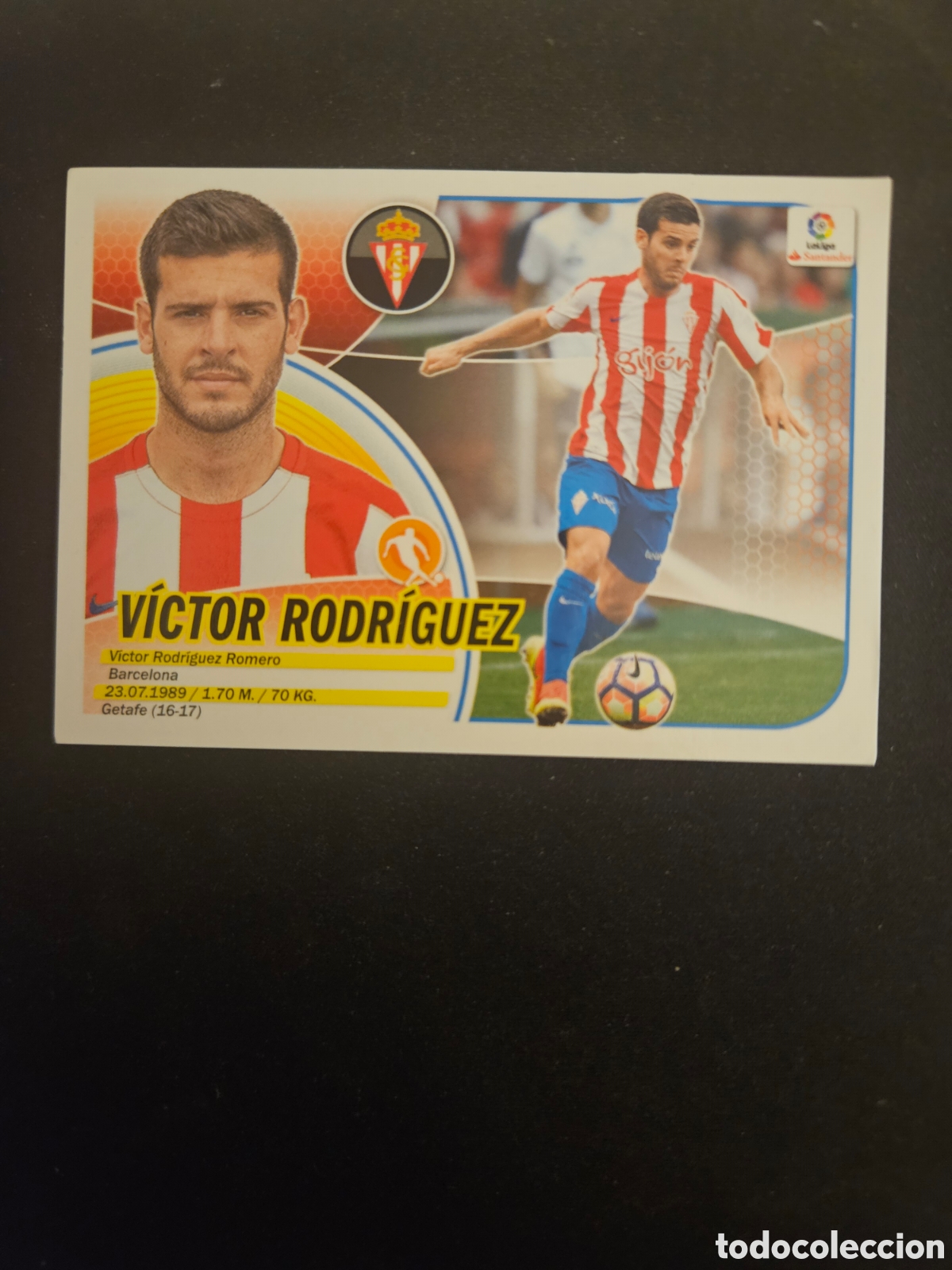 Cromos de f&uacute;tbol: V&Iacute;CTOR RODR&Iacute;GUEZ N&ordm; 14 SPORTING GIJ&Oacute;N &ndash; LIGA ESTE 2016-17 PANINI