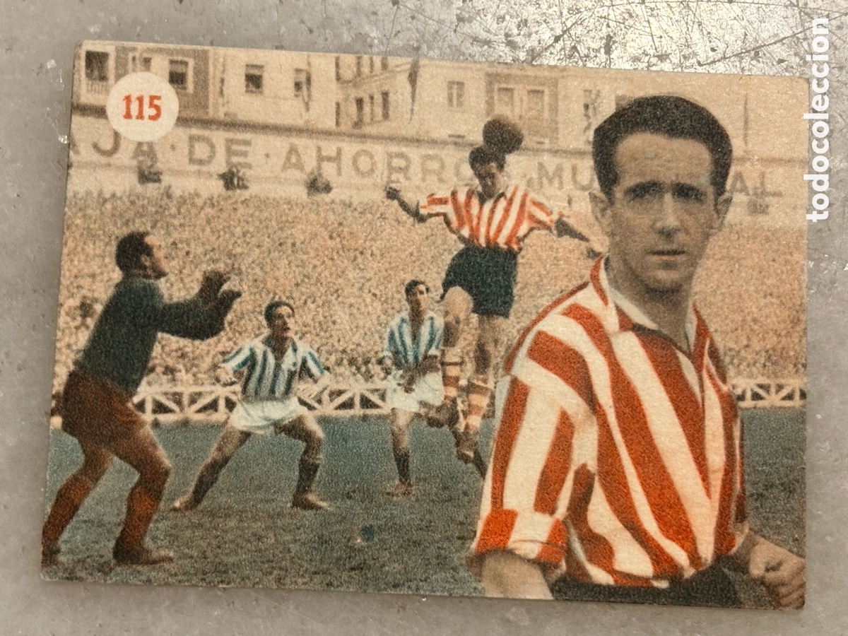 Football Stickers: Cromo f&uacute;tbol Iriondo Bilbao escenas deportivas 1953