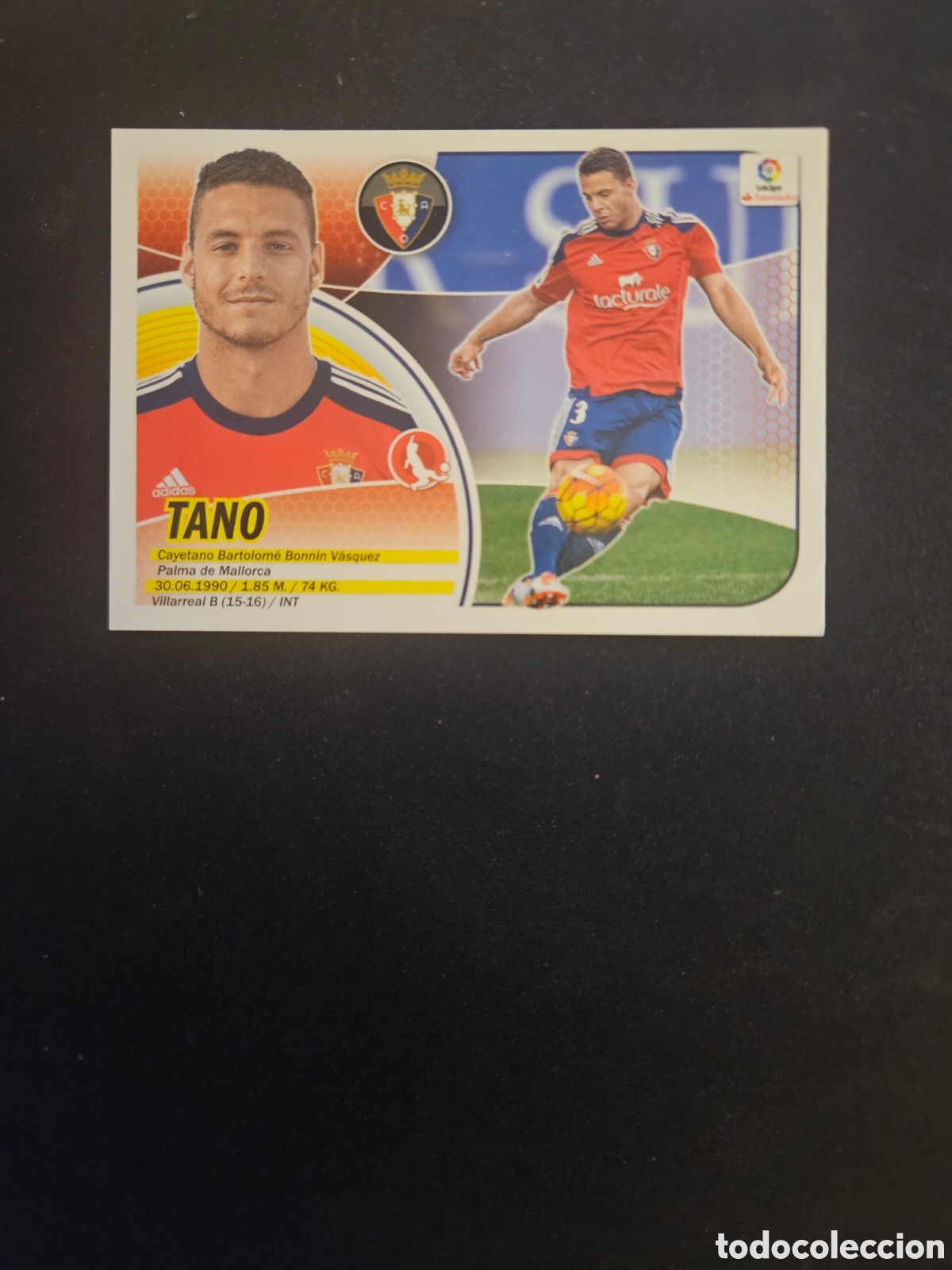 Cromos de f&uacute;tbol: TANO N&ordm; 4 OSASUNA &ndash; LIGA ESTE 2016-17 PANINI 1/3