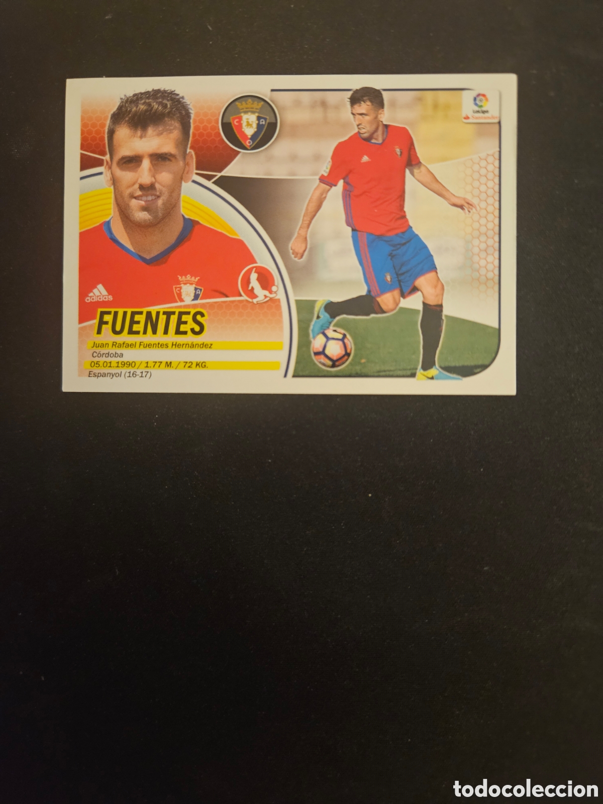 Cartes &agrave; collectionner de Football: FUENTES N&ordm; 7 BIS COLOCA OSASUNA &ndash; LIGA ESTE 2016-17 PANINI