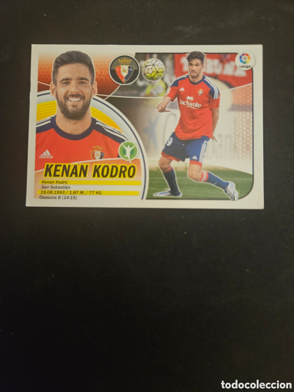 Football Stickers: KENAN KODRO N&ordm; 15A OSASUNA &ndash; LIGA ESTE 2016-17 PANINI