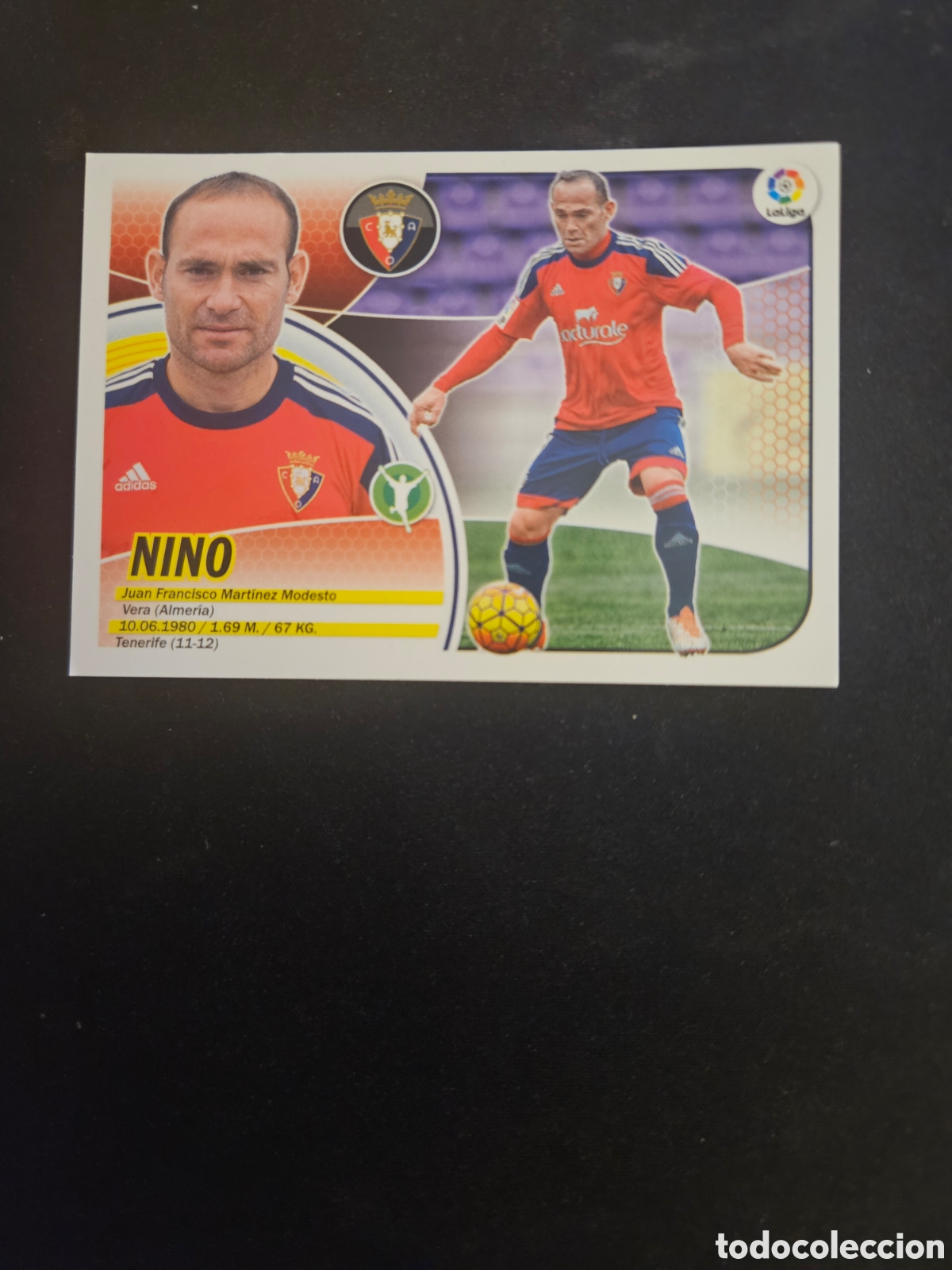 Football Stickers: NINO N&ordm; 16 OSASUNA &ndash; LIGA ESTE 2016-17 PANINI