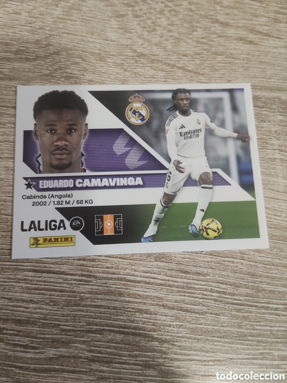 Cromos de f&uacute;tbol: Camavinga Real Madrid liga 2026 2027 26 27 ediciones este