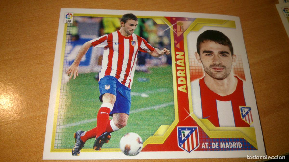 Cromos de f&uacute;tbol: TEMPORADA 2011 2012 11 12 FICHAJE N&ordm; 26 ADRIAN ATLETICO DE MADRID NUEVO NUNCA PEGADO