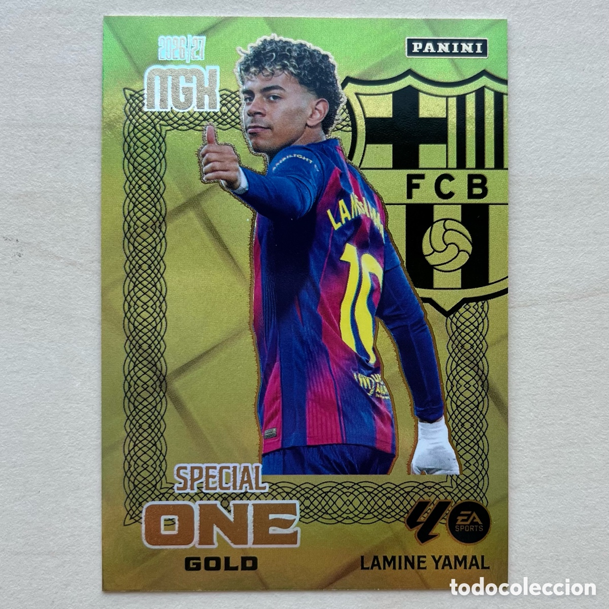 Cromos de f&uacute;tbol: Lamine Yamal Special One Gold Megacracks 2026-27 - FC Barcelona