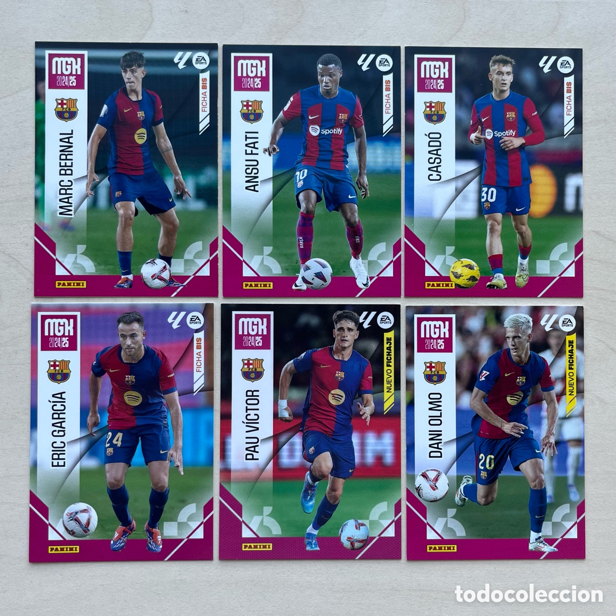 Cromos de f&uacute;tbol: Lote 6 Fichajes & Bis FC Barcelona Megacracks 2024-25