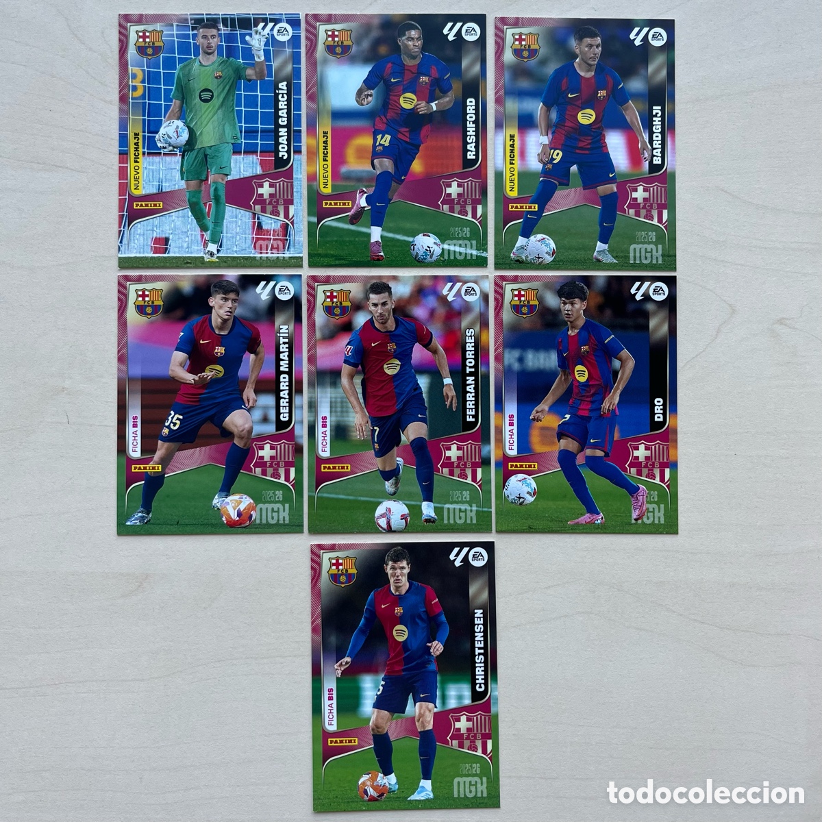 Cromos de f&uacute;tbol: Lote 7 Fichajes & Bis FC Barcelona Megacracks 2026-27