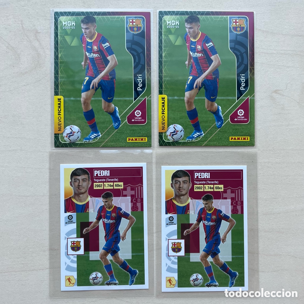 Cromos de f&uacute;tbol: Lote 4 Pedri Rookie Megacracks & Liga Este 2020-21 - FC Barcelona