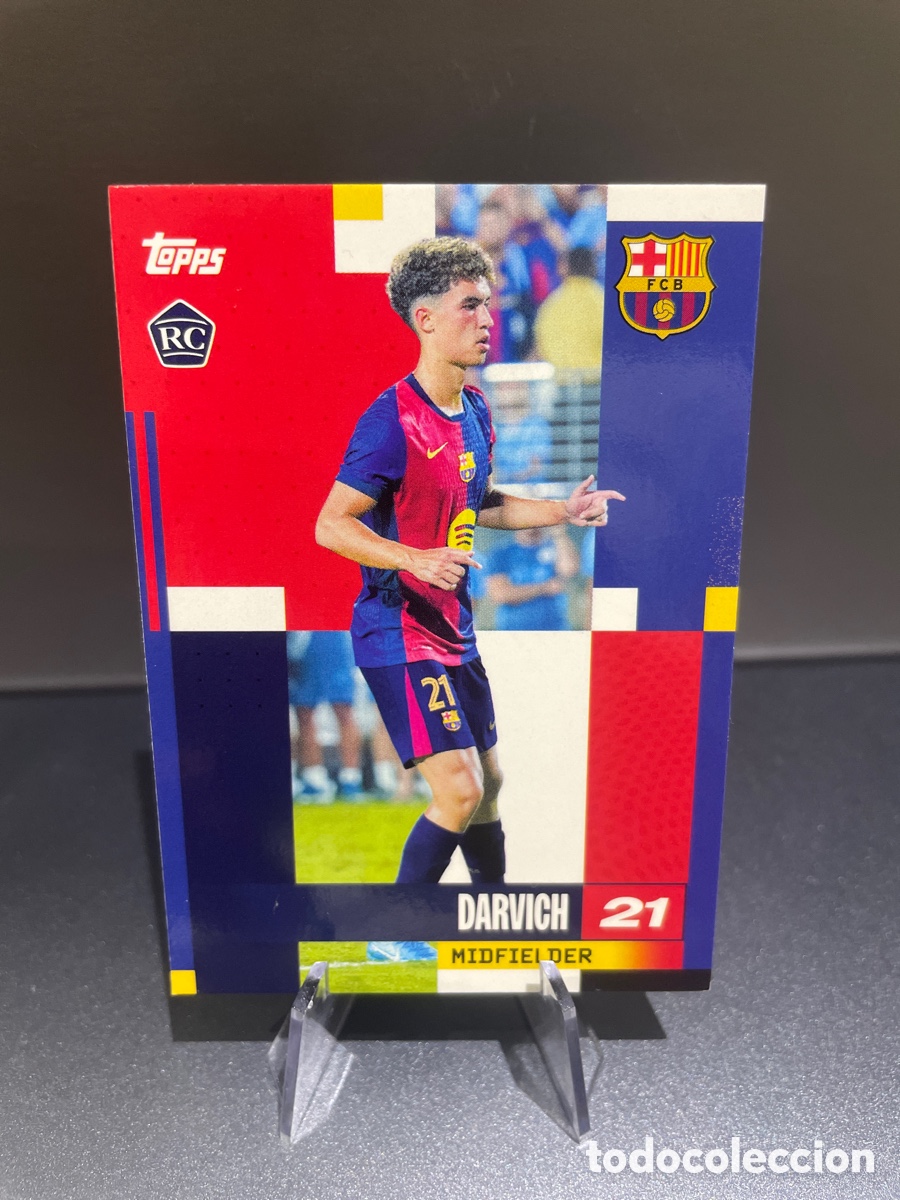 Cromos de f&uacute;tbol: Noah Darvich 18 Rookie Topps FC Barcelona Team Set 2024-25