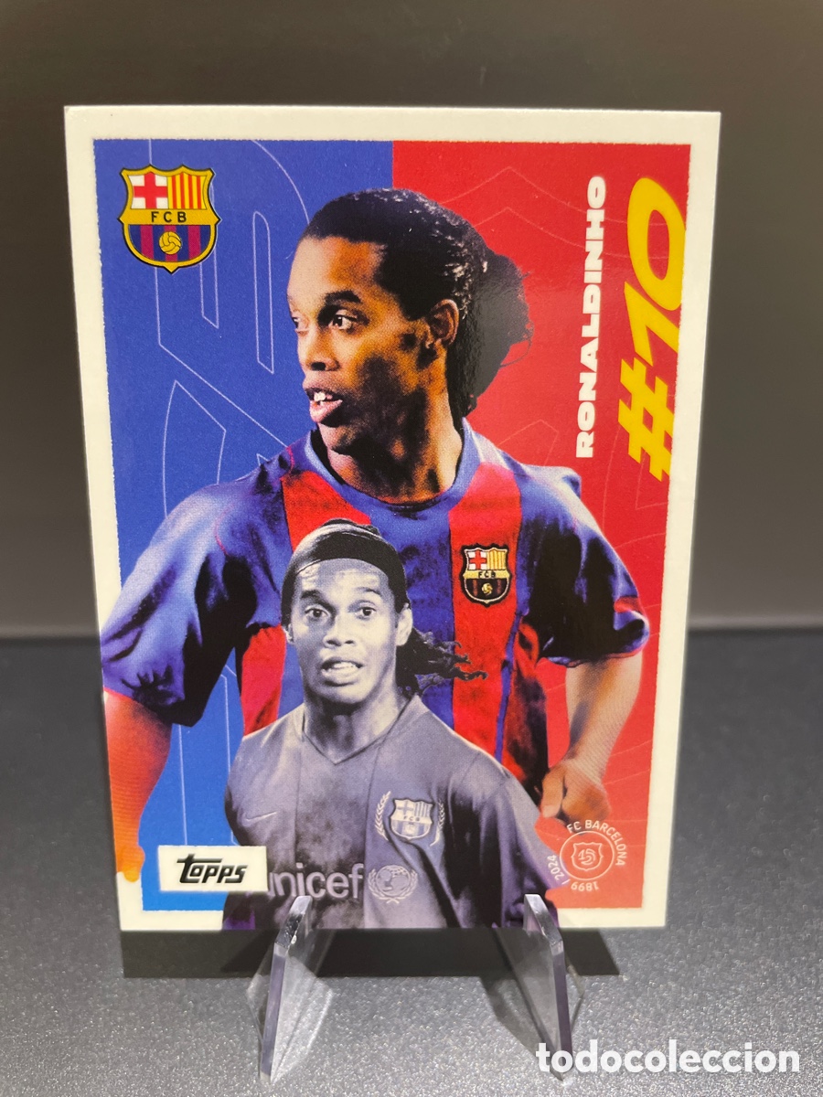 Cromos de f&uacute;tbol: Ronaldinho #10 36 First Goal FC Barcelona Team Set Topps 2024-25