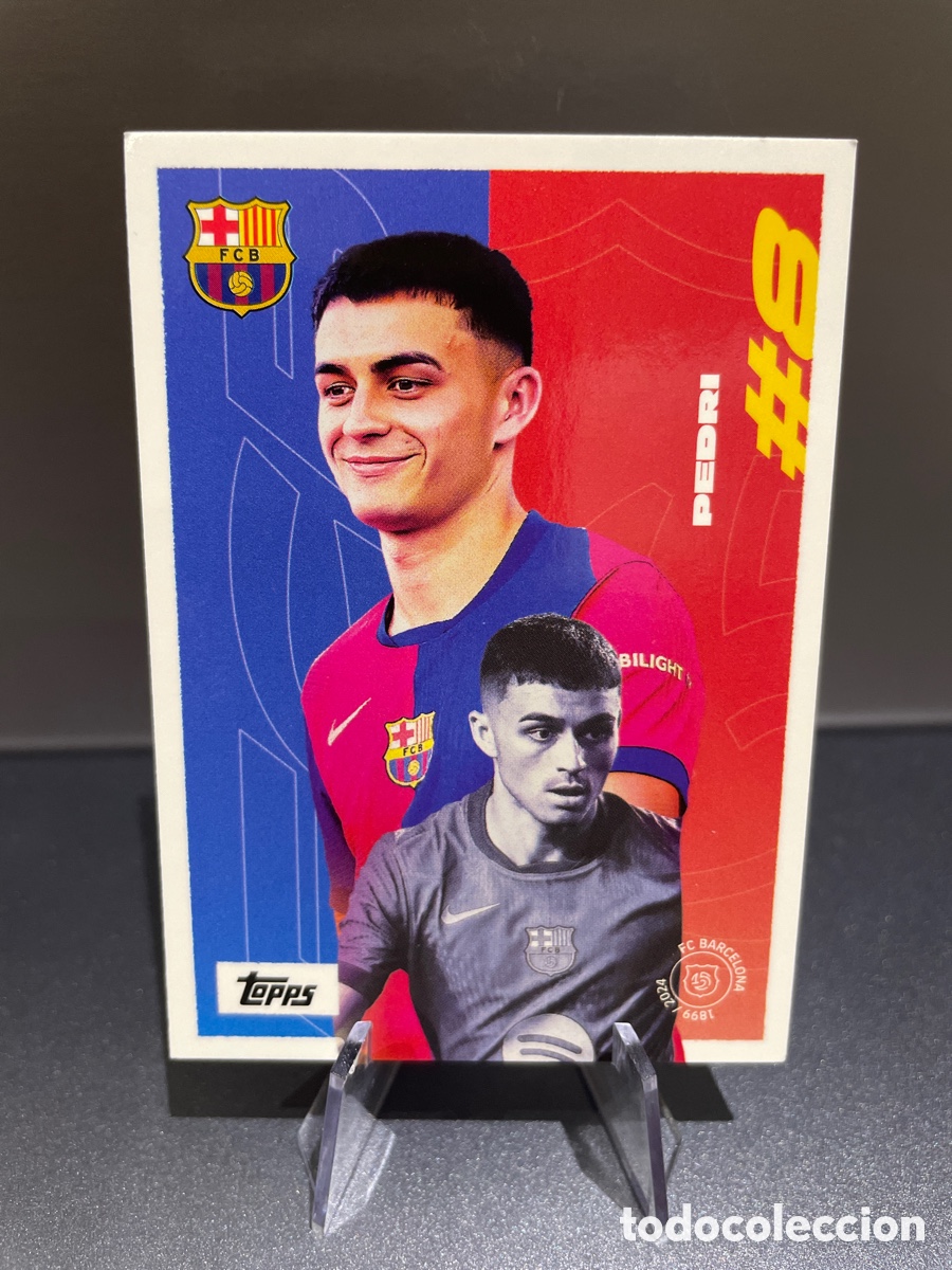 Cromos de f&uacute;tbol: Pedri #8 41 First Goal FC Barcelona Team Set Topps 2024-25