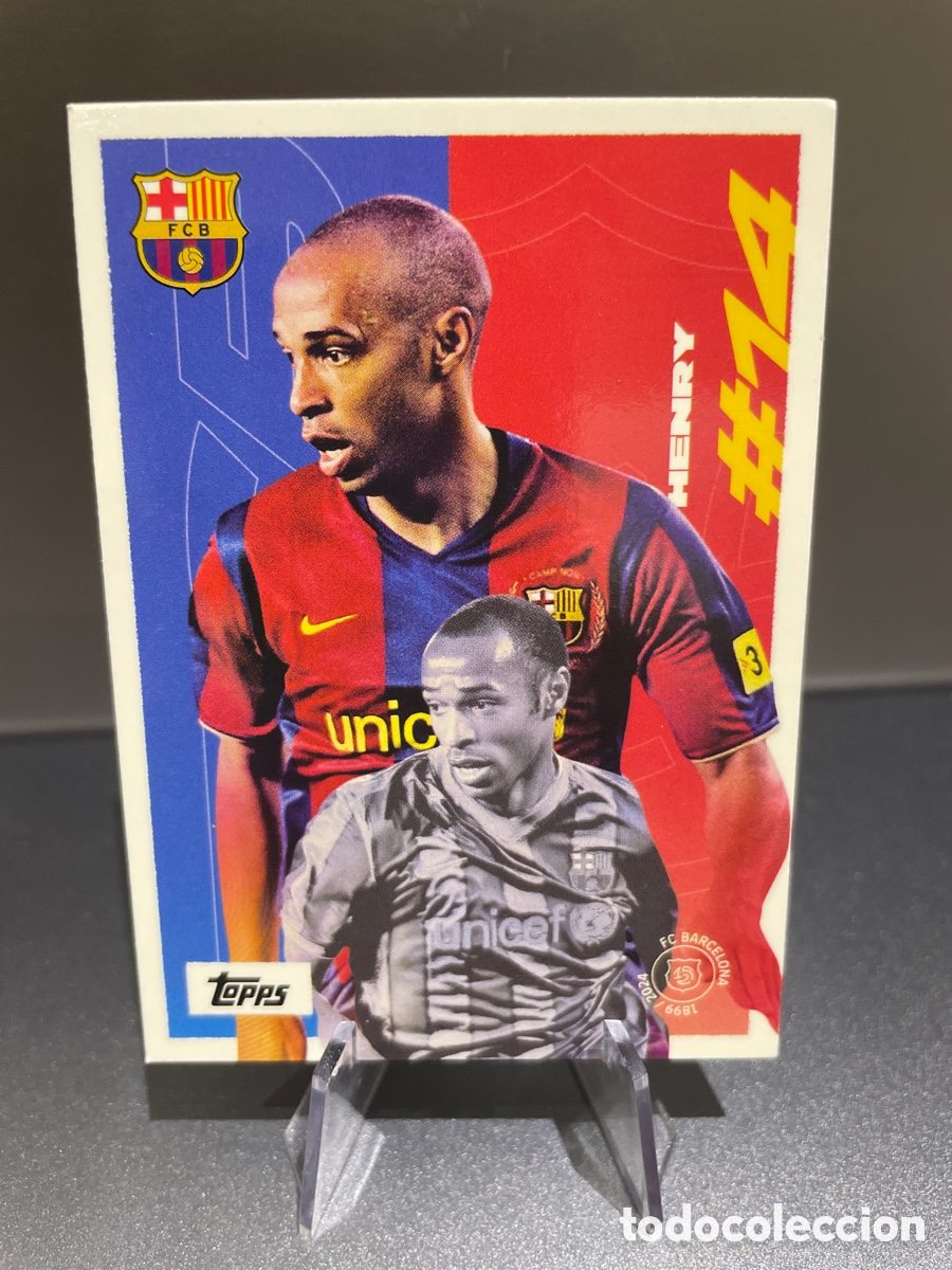 Cromos de f&uacute;tbol: Thierry Henry #14 44 First Goal FC Barcelona Team Set Topps 2024-25