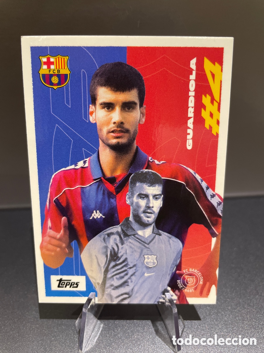 Cromos de f&uacute;tbol: Guardiola #4 37 First Goal FC Barcelona Team Set Topps 2024-25