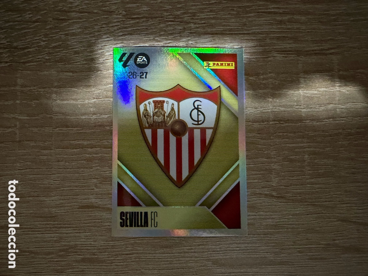 Cromos de f&uacute;tbol: 1 ESCUDO LIGA ESTE EDICIONES ESTE 2026 2027 26 27 SEVILLA FC
