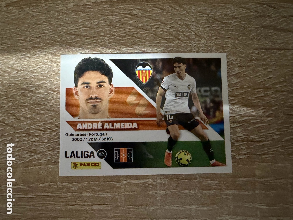 Fu&szlig;ball-Sticker: 16 ANDR&Eacute; ALMEIDA LIGA ESTE EDICIONES ESTE 2026 2027 26 27 VALENCIA CF