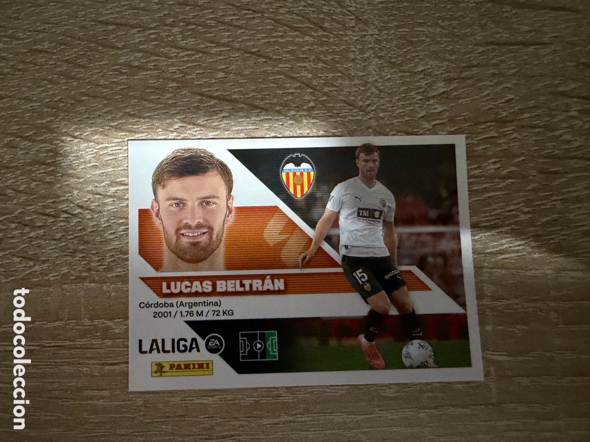 Fu&szlig;ball-Sticker: 20B LUCAS BELTR&Aacute;N LIGA ESTE EDICIONES ESTE 2026 2027 26 27 VALENCIA CF