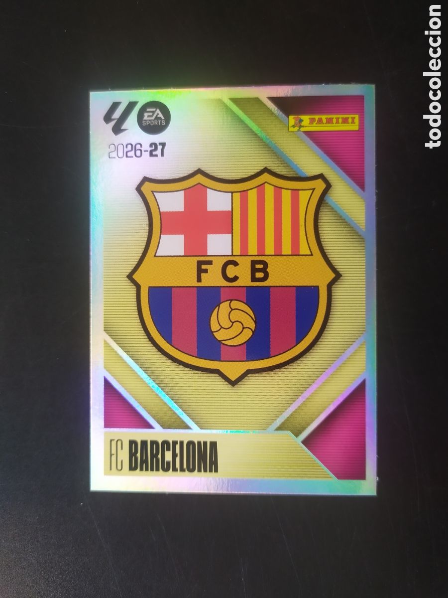 Cromos de f&uacute;tbol: Liga este 2026 2027 26 27 panini escudo n&deg; 1 Barcelona