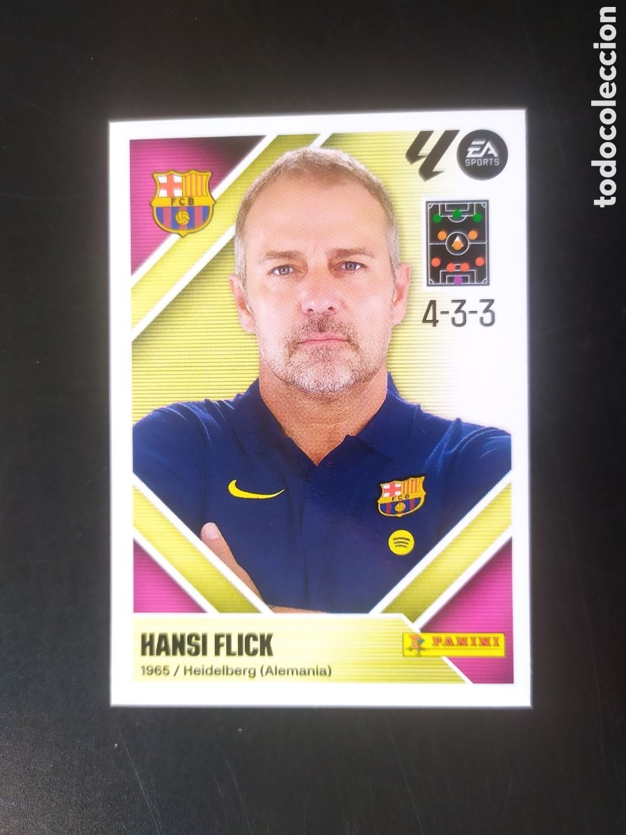 Cromos de f&uacute;tbol: Liga este 2026 2027 26 27 panini Hansi Flick n&deg; 2 Barcelona