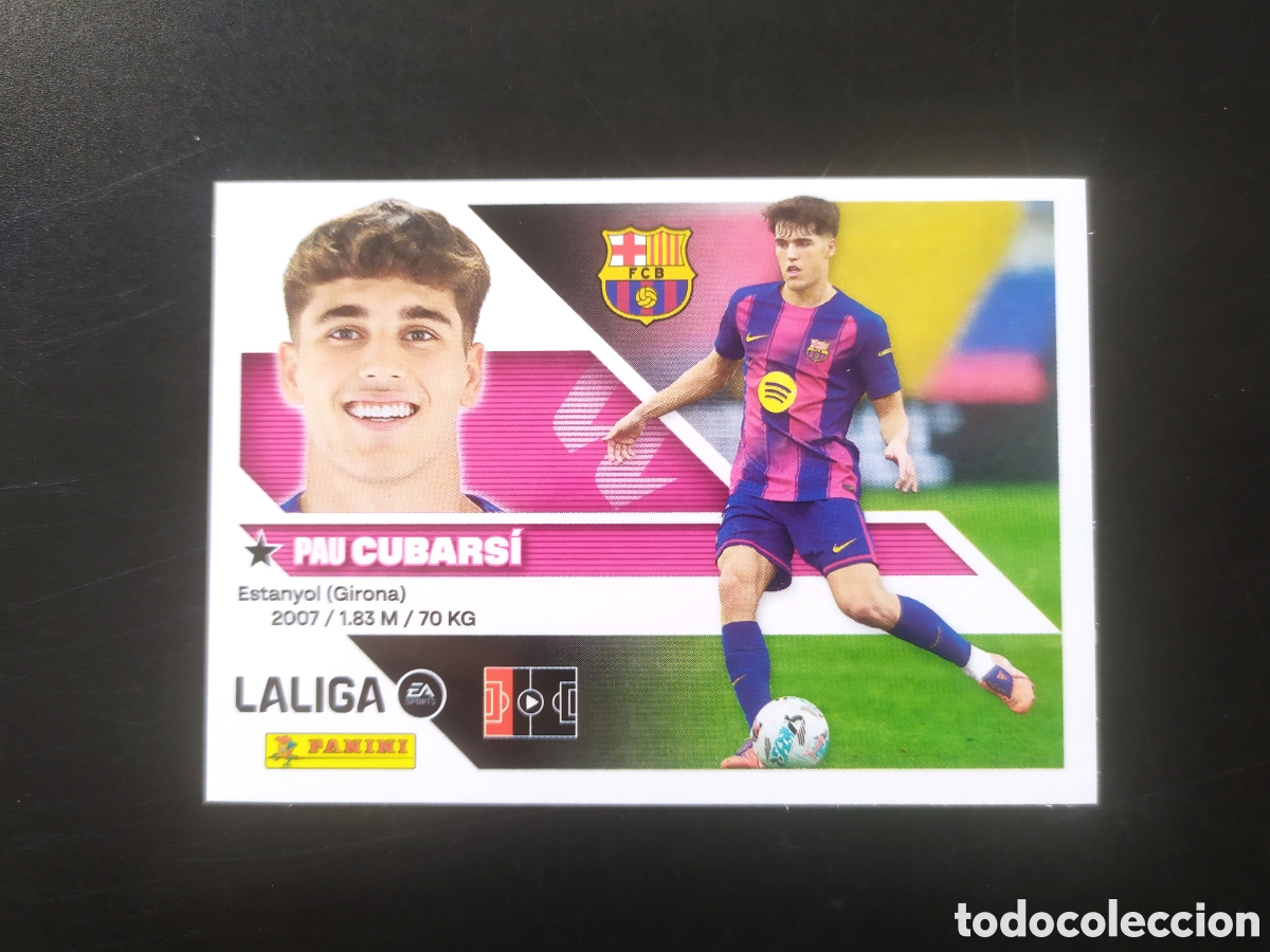 Cromos de f&uacute;tbol: Liga este 2026 2027 26 27 panini Cubarsi n&deg; 7 Barcelona