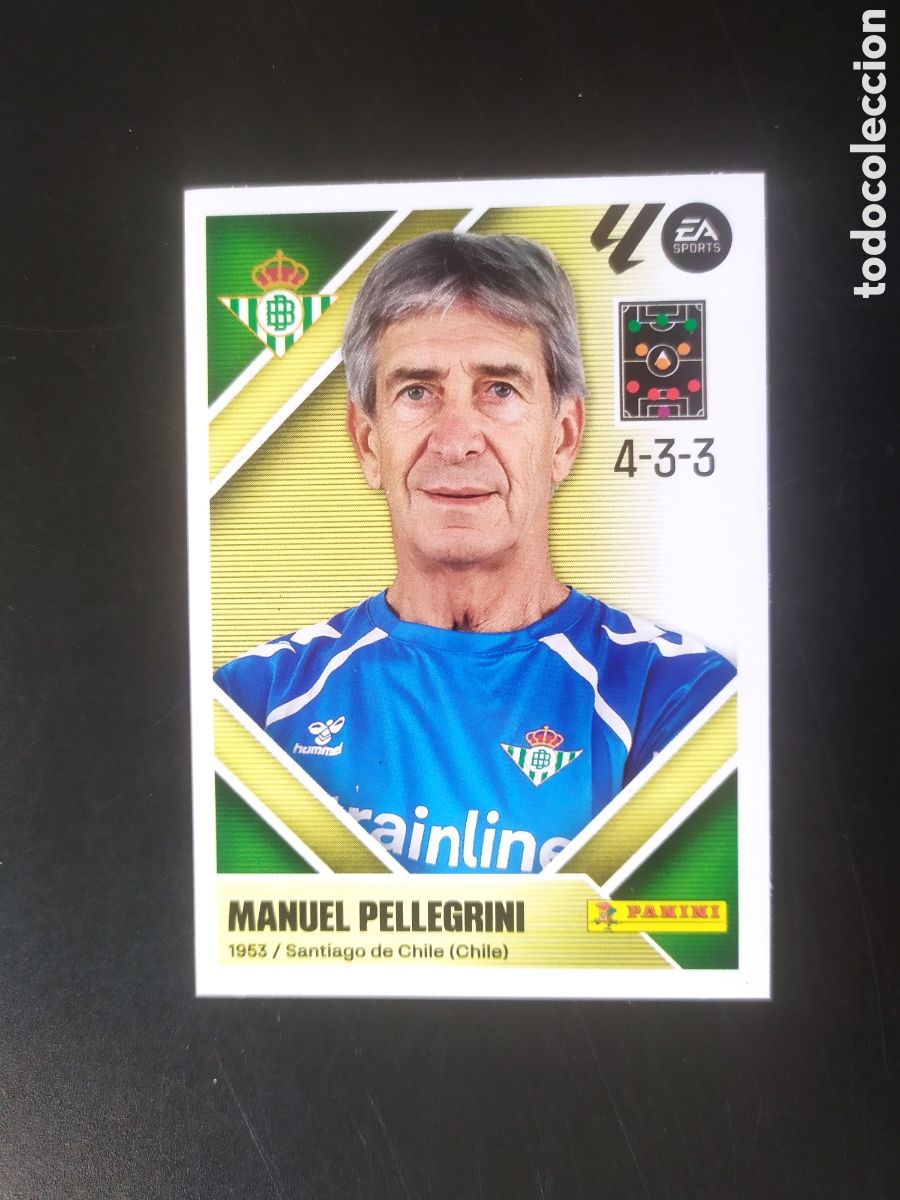 Cromos de f&uacute;tbol: Liga este 2026 2027 26 27 panini Manuel Pellegrini n&deg; 2 Real Betis