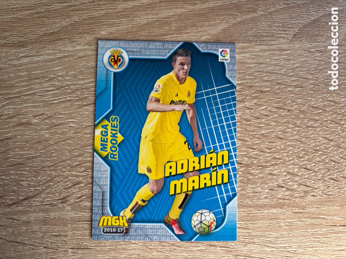 Cromos de f&uacute;tbol: 540 ADRI&Aacute;N MAR&Iacute;N MEGA ROOKIES MEGACRACKS MGK 2016 2017 16 17 VILLARREAL
