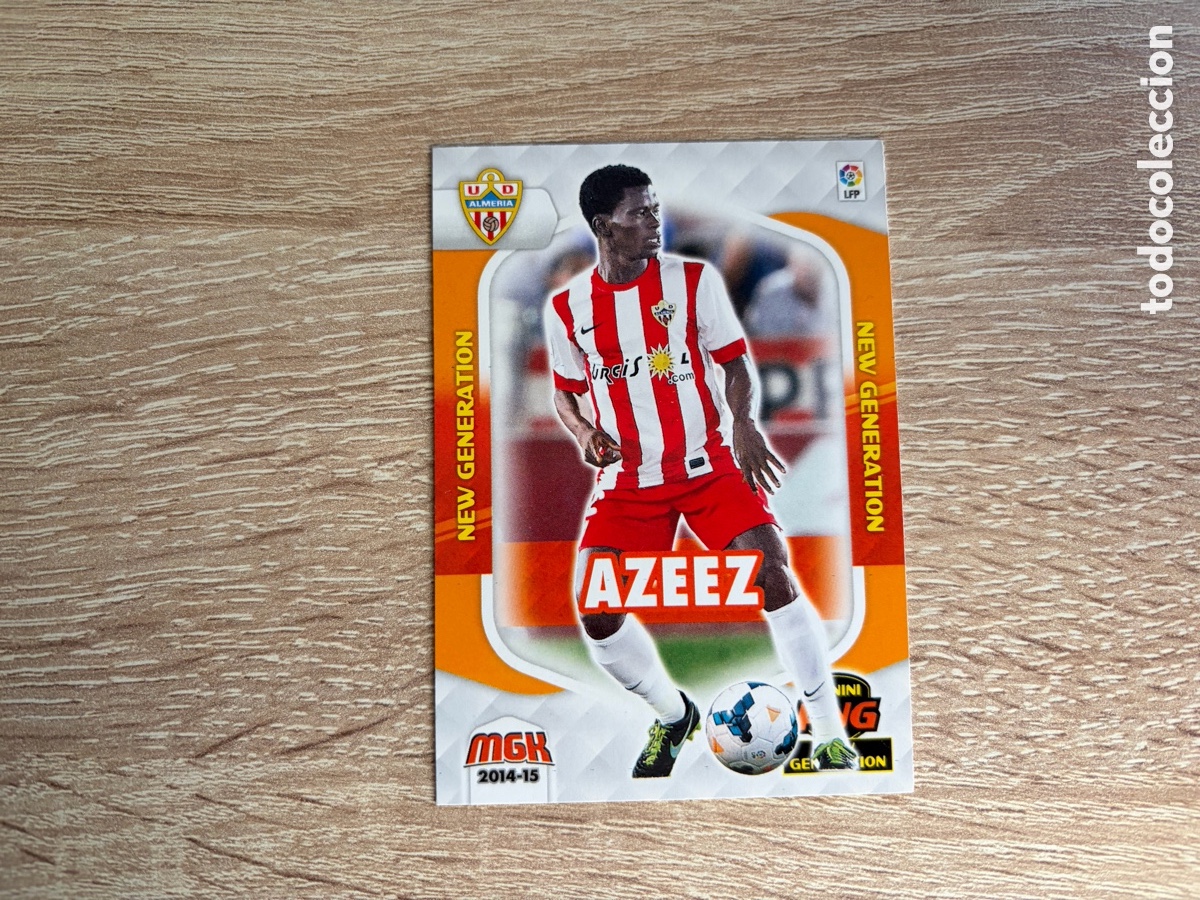 Cromos de f&uacute;tbol: 362 AZEEZ NEW GENERATION MEGACRACKS MGK 2014 2015 14 15 UD ALMER&Iacute;A