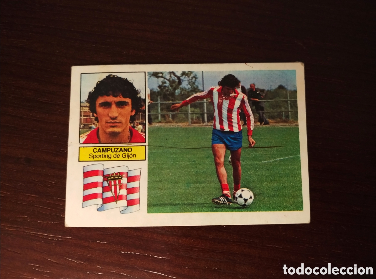 Cromos de f&uacute;tbol: Campuzano Cromo liga 82 83 1982 1983 ediciones este recuperado despegado baja Sporting de Gij&oacute;n