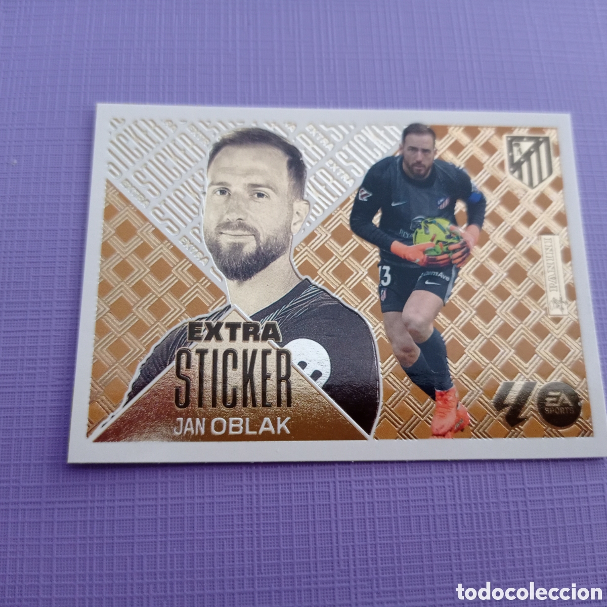 Cromos de f&uacute;tbol: EXTRA STICKER BRONCE OBLAK ATL&Eacute;TICO DE MADRID LIGA ESTE 2026 2027 26 27