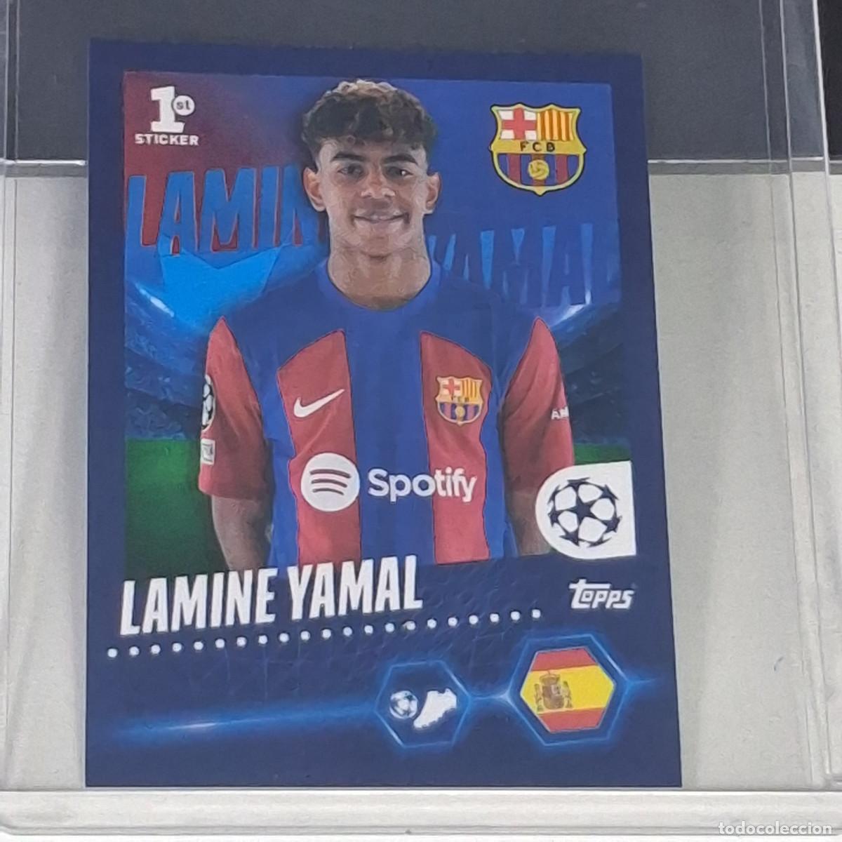 Fu&szlig;ball-Sticker: C1 A2 138 LAMINE YAMAL 1ST BARCELONA BAR&Ccedil;A CHAMPIONS STICKER 2023 2024 23 24 ALBUM TOPPS LEAGUE