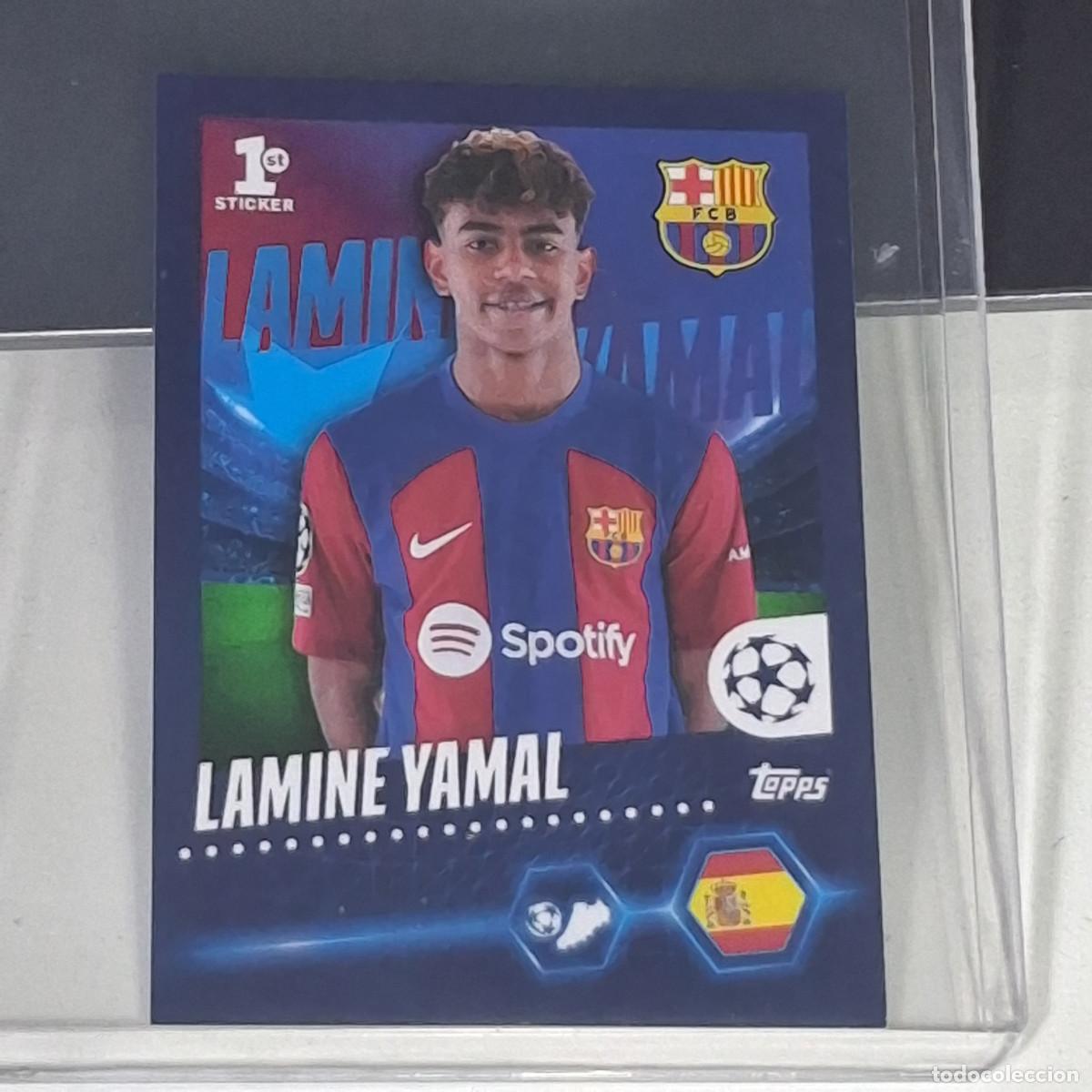 Fu&szlig;ball-Sticker: C1 A1 138 LAMINE YAMAL 1ST BARCELONA BAR&Ccedil;A CHAMPIONS STICKER 2023 2024 23 24 ALBUM TOPPS LEAGUE