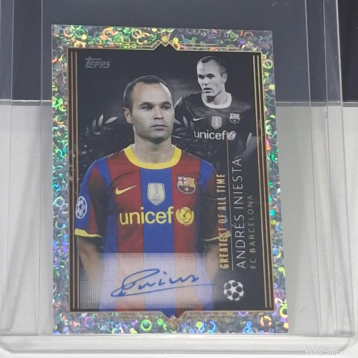 Fu&szlig;ball-Sticker: C1 A1 737 INIESTA FIRMADA BARCELONA BAR&Ccedil;A CHAMPIONS STICKER 2023 2024 23 24 ALBUM TOPPS LEAGUE