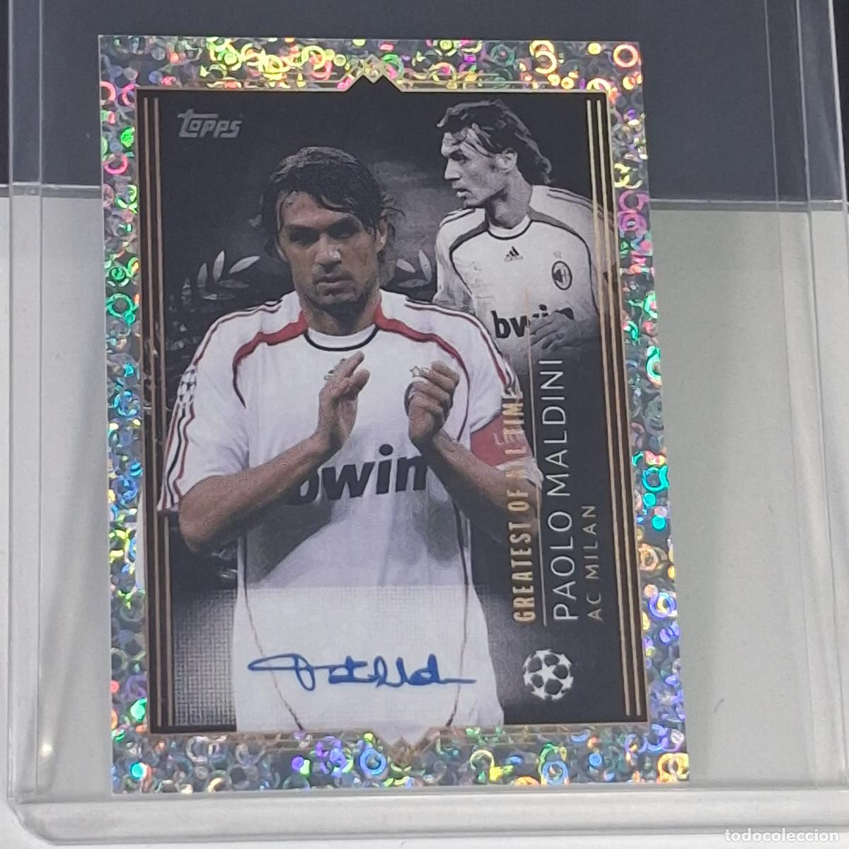 Figurine di Calcio: C1 A2 733 MALDINI MILAN GREATEST FIRMADA CHAMPIONS STICKER 2023 2024 23 24 ALBUM TOPPS LEAGUE
