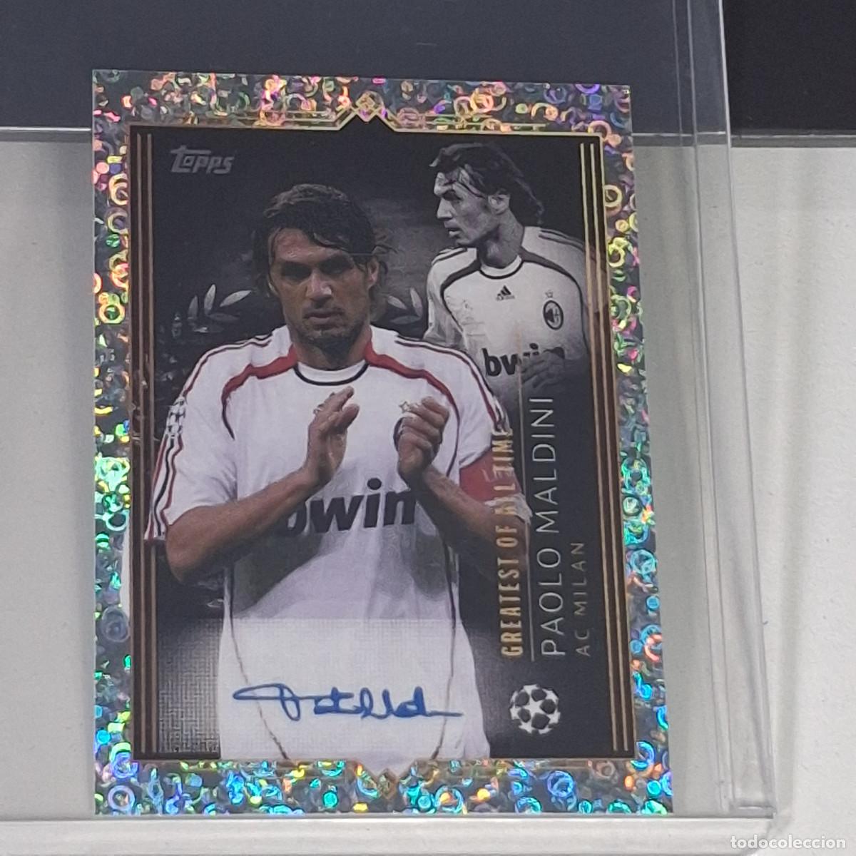 Cromos de f&uacute;tbol: C1 A1 733 MALDINI MILAN GREATEST FIRMADA CHAMPIONS STICKER 2023 2024 23 24 ALBUM TOPPS LEAGUE