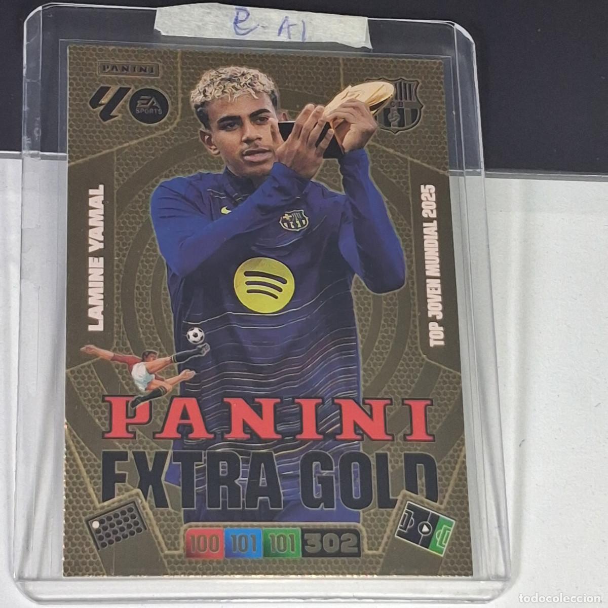 Cromos de f&uacute;tbol: C1 A1 LAMINE YAMAL PANINI EXTRA GOLD TOP JOVEN MUNDIAL PANINI LIGA ADRENALYN XL 2025 2026 25 26