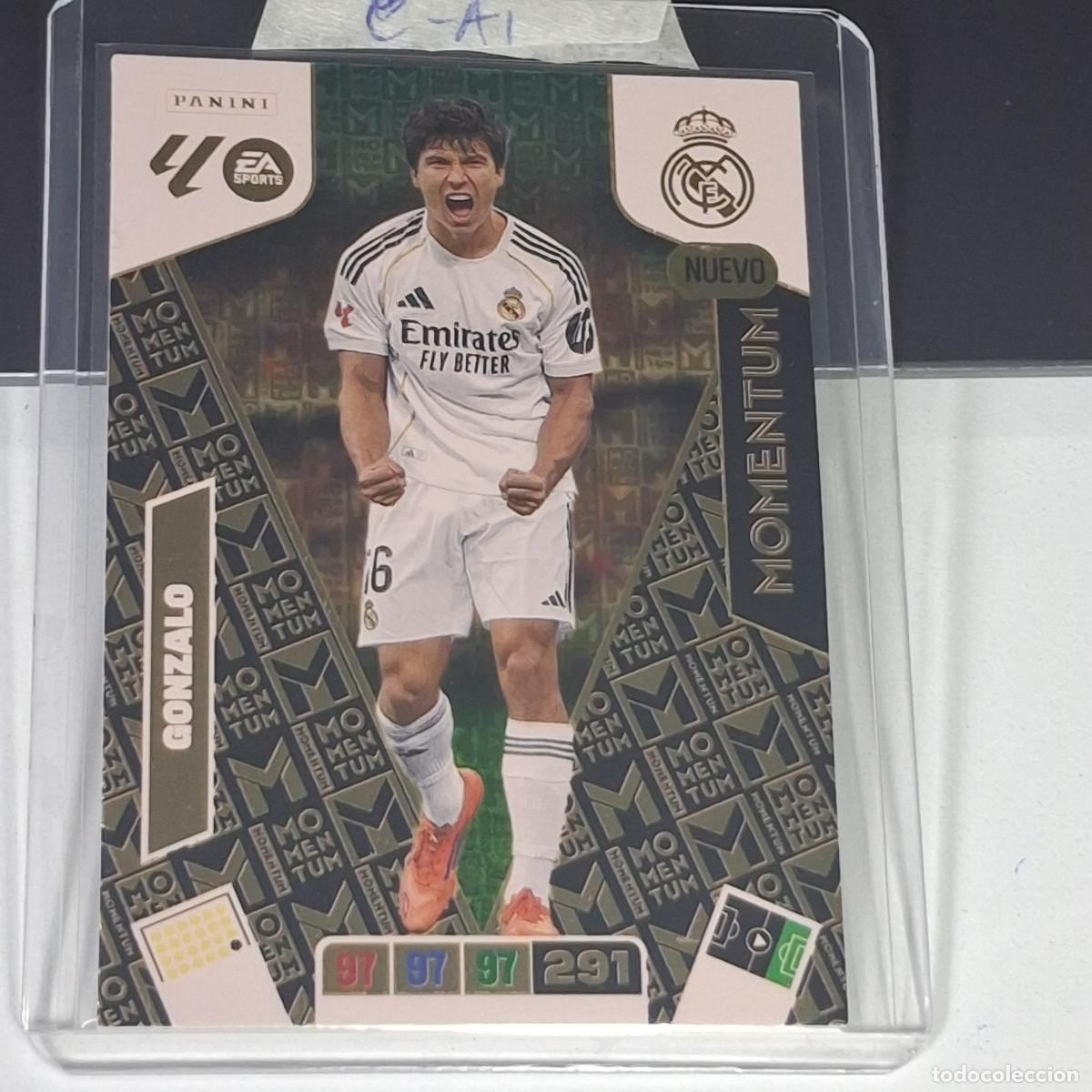 Cromos de f&uacute;tbol: C1 A1 GONZALO REAL MADRID NUEVO MOMENTUM PANINI LIGA ADRENALYN XL 2025 2026 25 26