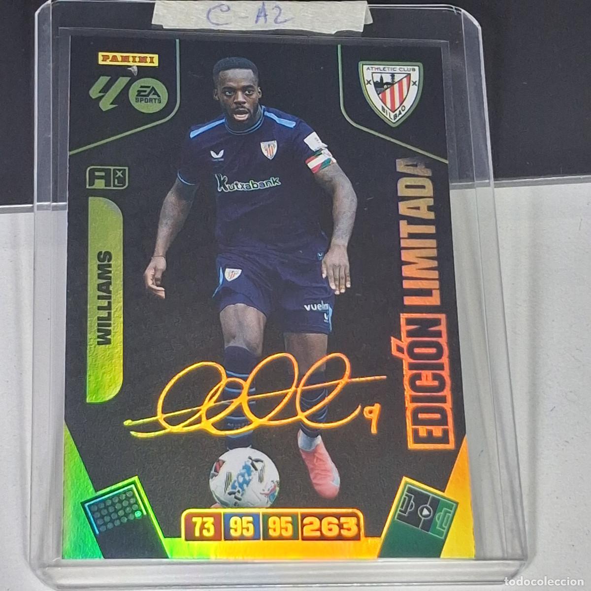 Cromos de f&uacute;tbol: C1A2 I&Ntilde;AKI WILLIAMS ATHLETIC BILBAO FIRMA IMPRESA LIMITADA PANINI LIGA ADRENALYN XL 2025 2026 25 26