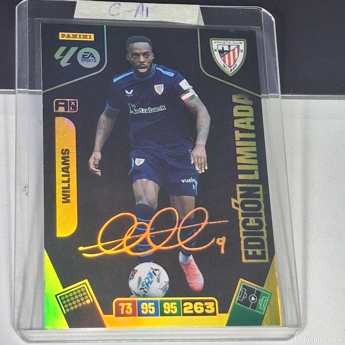 Cromos de f&uacute;tbol: C1A1 I&Ntilde;AKI WILLIAMS ATHLETIC BILBAO FIRMA IMPRESA LIMITADA PANINI LIGA ADRENALYN XL 2025 2026 25 26