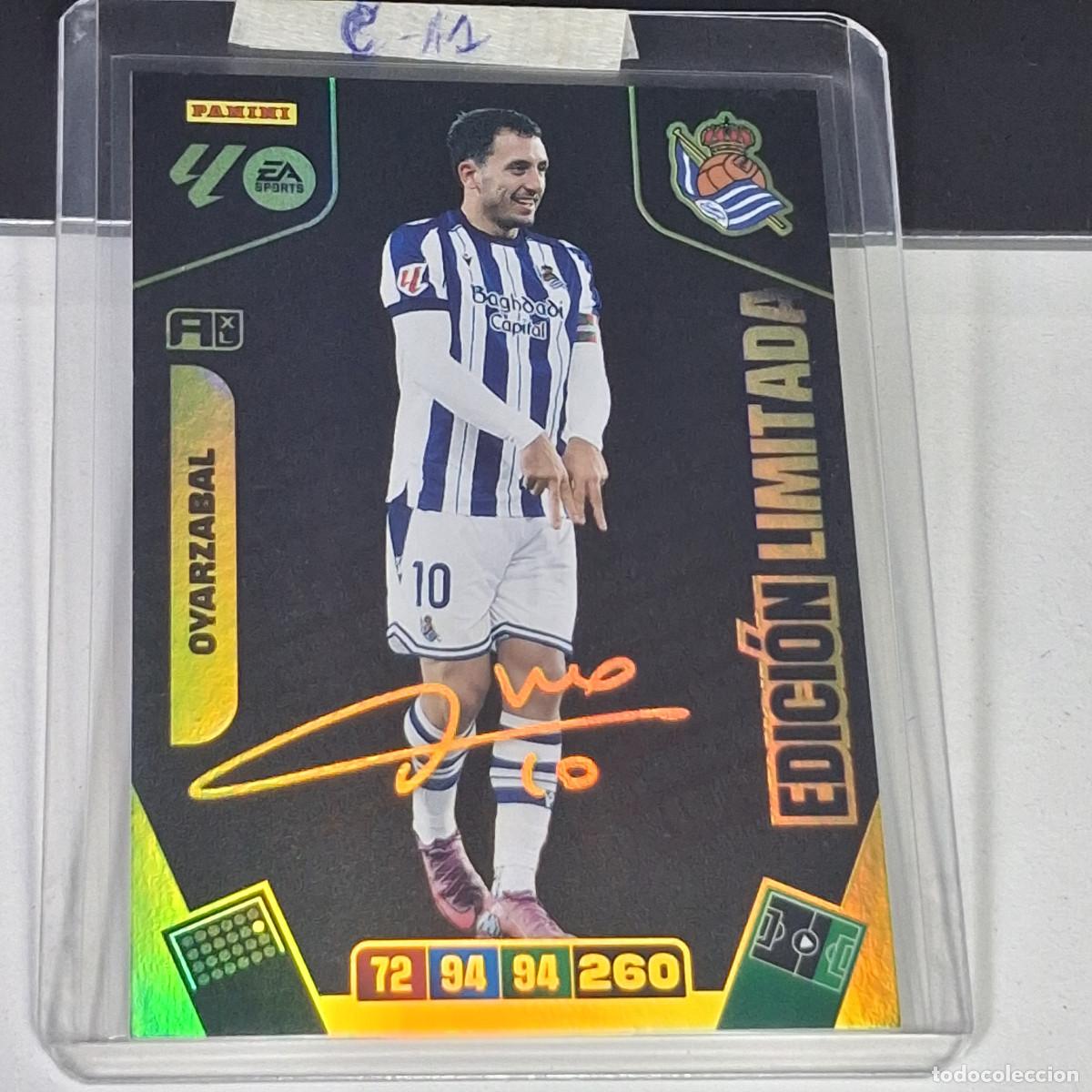 Cromos de f&uacute;tbol: C1A1 OYARZABAL REAL SOCIEDAD FIRMA IMPRESA EDICION LIMITADA PANINI LIGA ADRENALYN XL 2025 2026 25 26