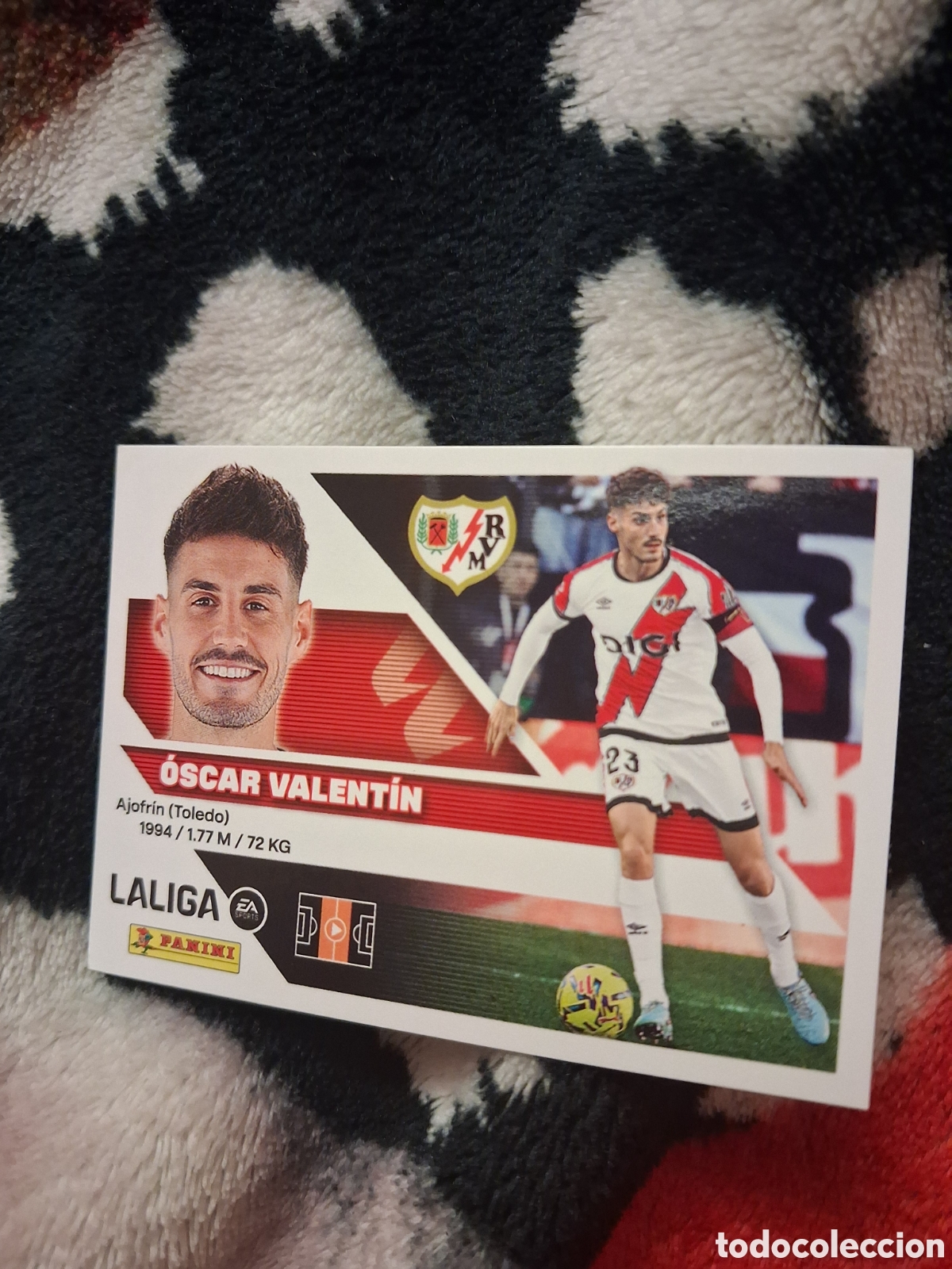 Cromos de f&uacute;tbol: N&deg;13 Rayo Vallecano Oscar Valent&iacute;n Liga Este 26/27