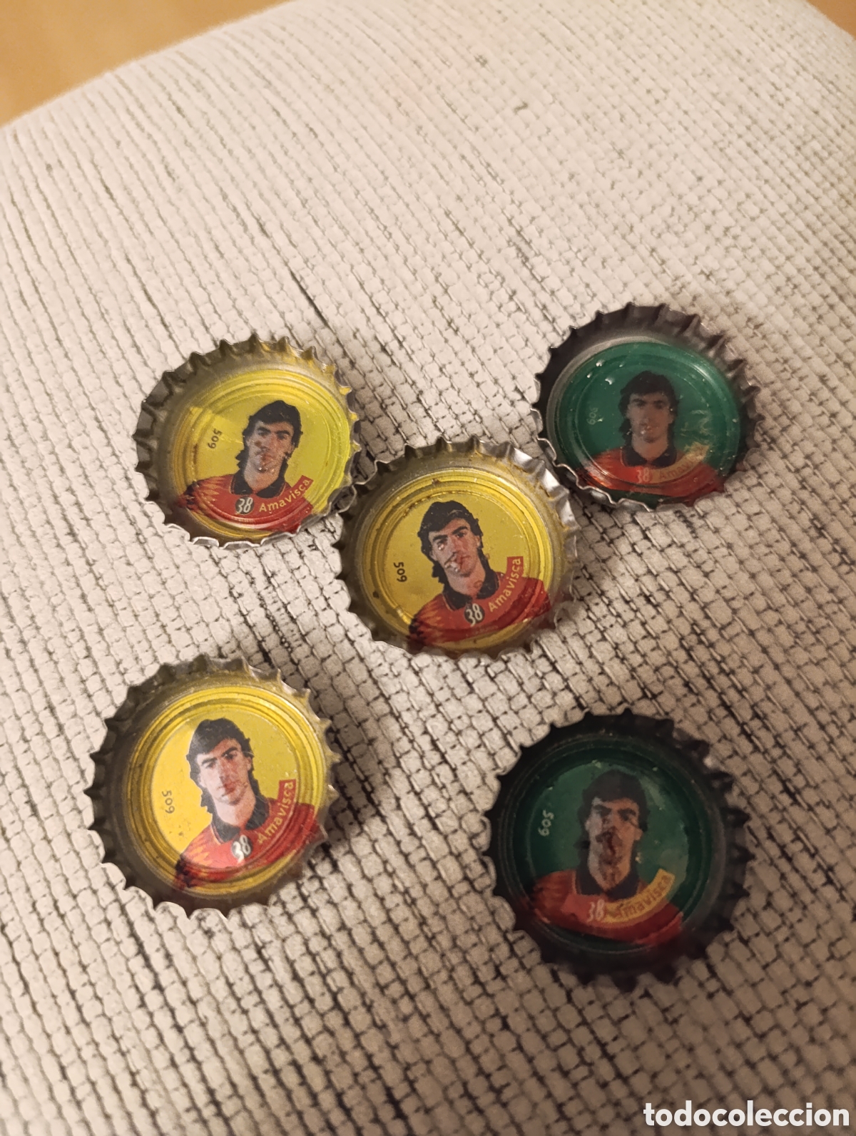 Cromos de f&uacute;tbol: Chapa Coca Cola Selecci&oacute;n Espa&ntilde;ola de Futbol n 38 Amavisca
