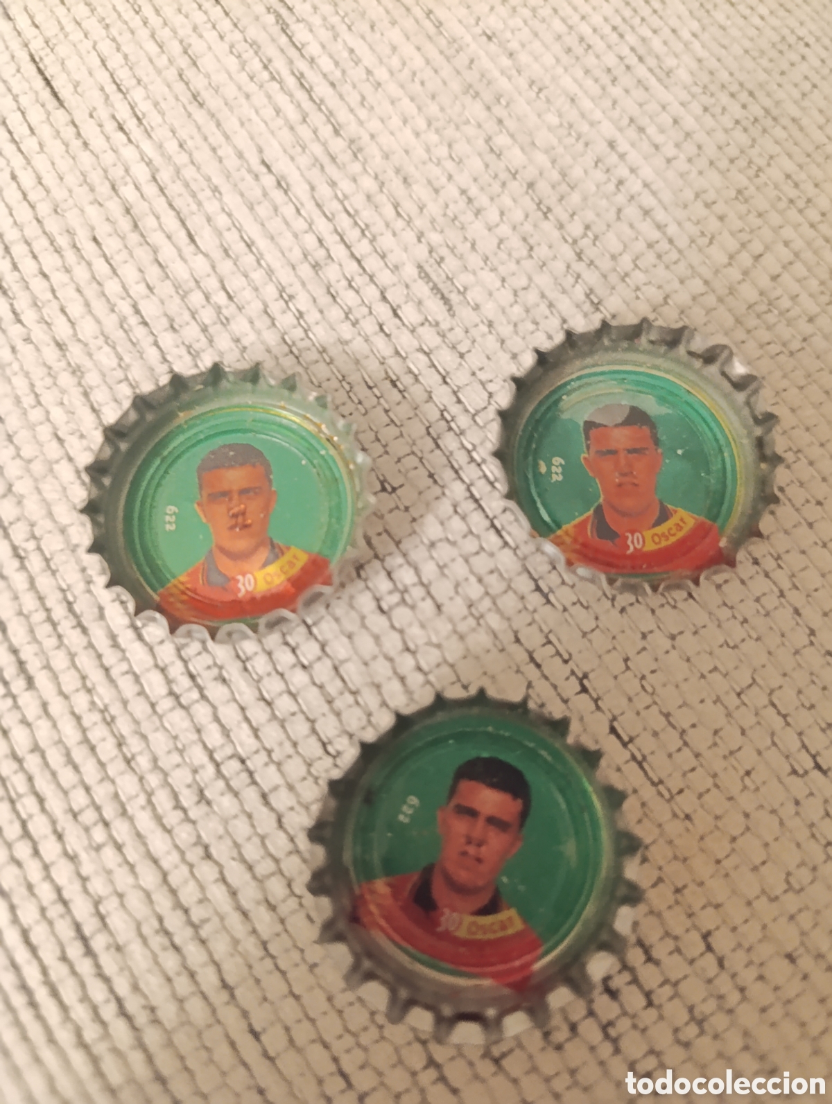 Cromos de f&uacute;tbol: Chapa Coca Cola Selecci&oacute;n Espa&ntilde;ola de Futbol n 30 Oscar
