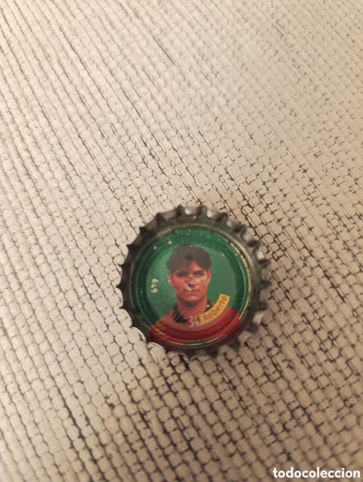 Cromos de f&uacute;tbol: Chapa Coca Cola Selecci&oacute;n Espa&ntilde;ola de Futbol n 34 Roberto