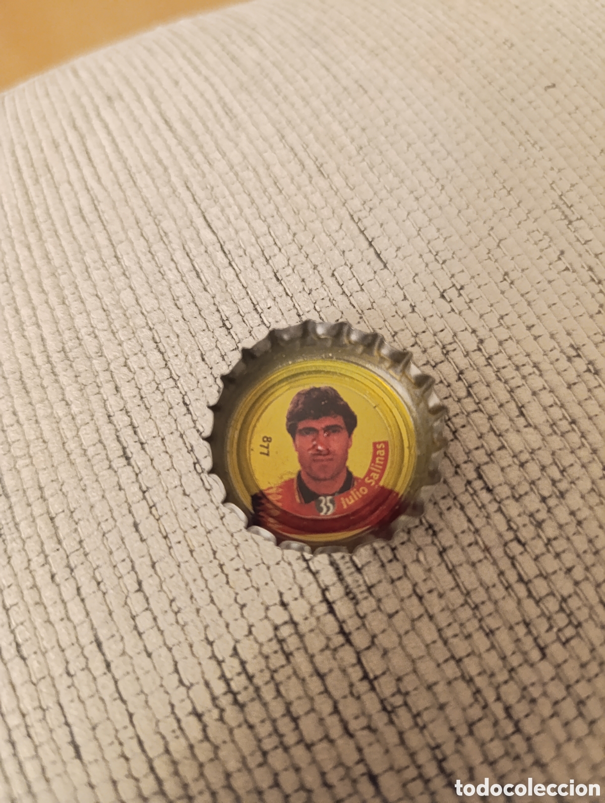 Cromos de f&uacute;tbol: Chapa Coca Cola Selecci&oacute;n Espa&ntilde;ola de Futbol n 35 Julio Salinas