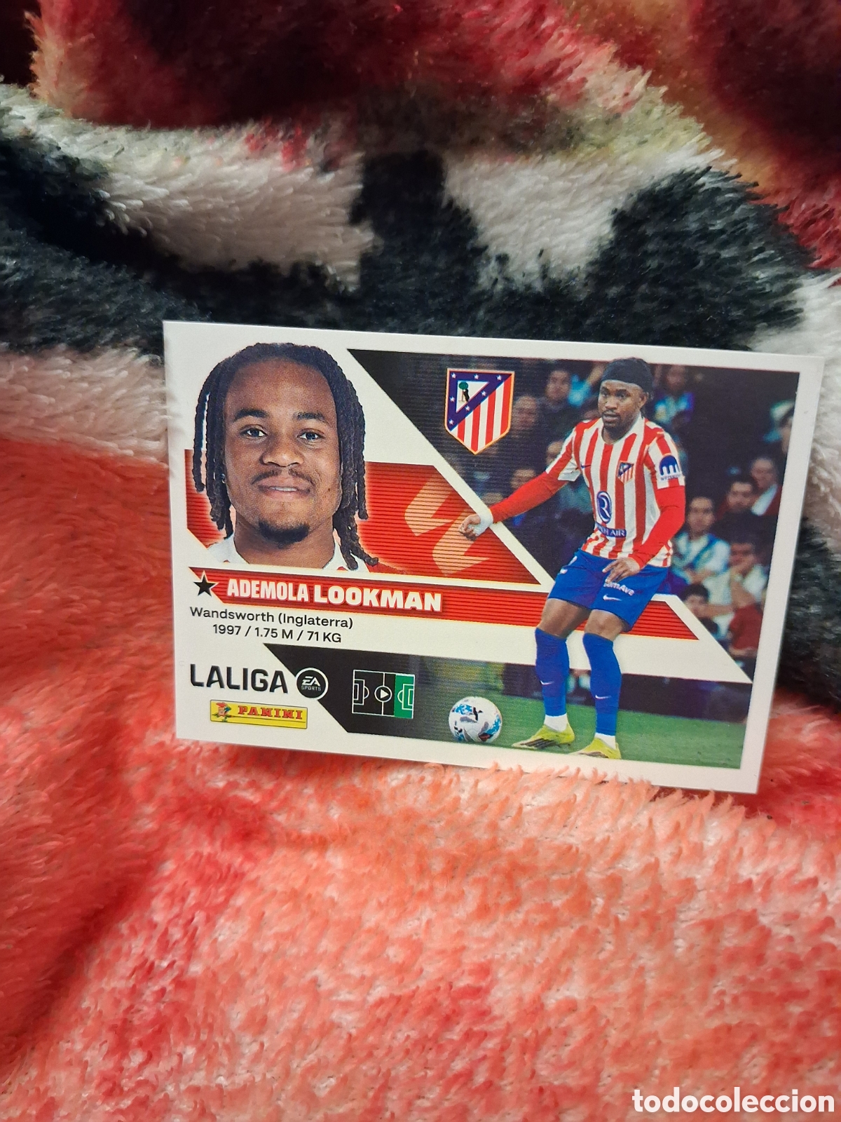 Cromos de f&uacute;tbol: Lookman n&uacute;mero 18 del Atl&eacute;tico de Madrid cromo liga este 26-27 2026-2027