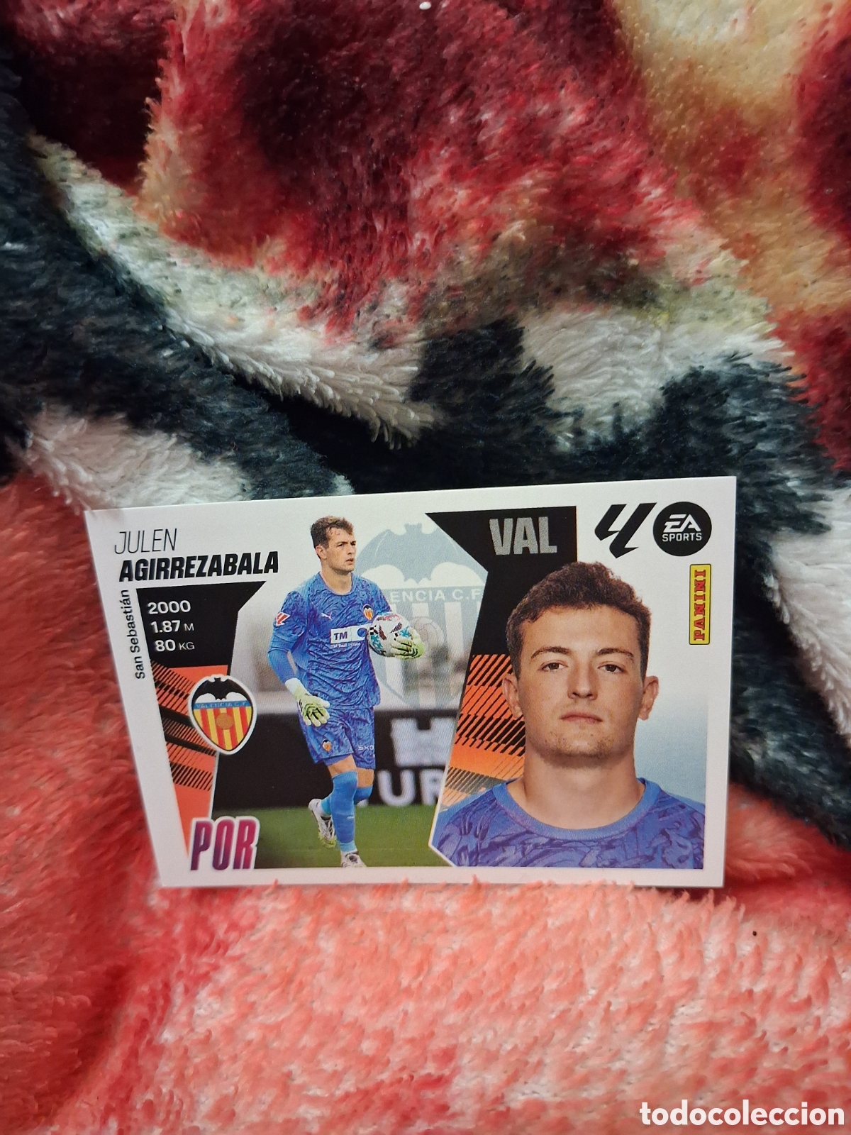 Cromos de f&uacute;tbol: A5 4 JULEN AGIRREZABALA VALENCIA LIGA ESTE 2025 2026 25 26 PANINI STICKERS CROMOS EA SPORTS