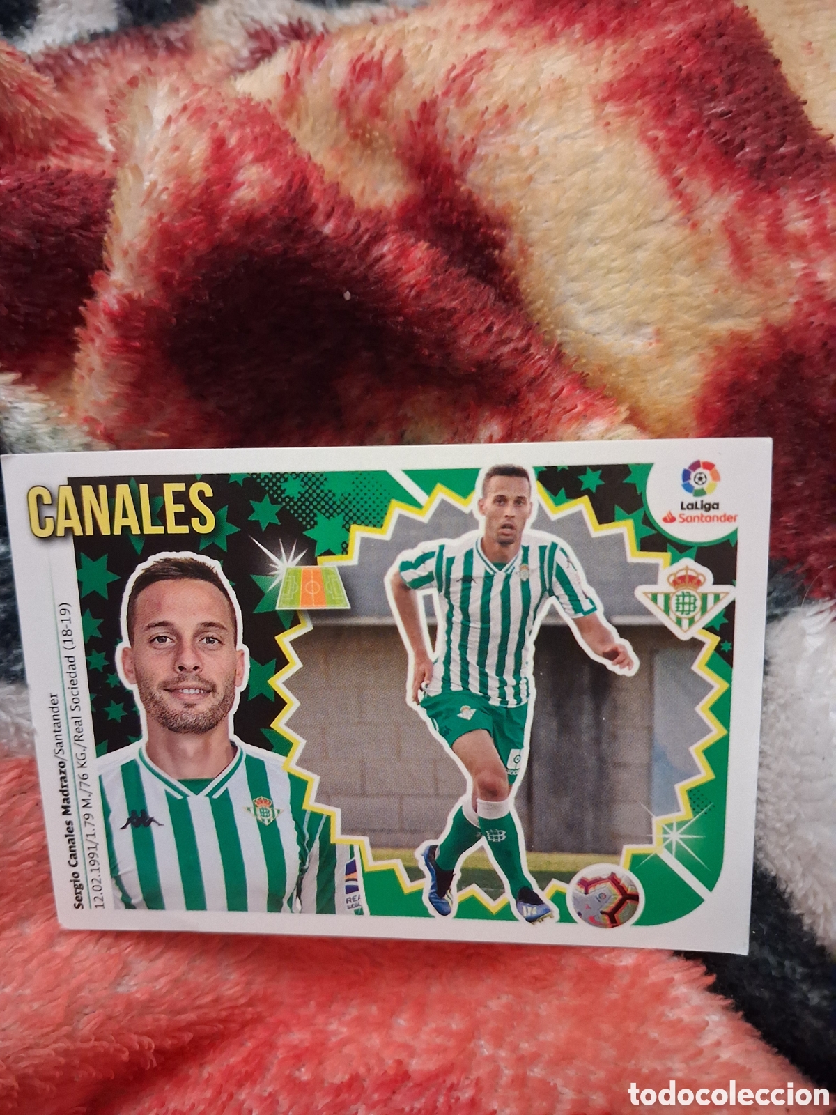 Cromos de f&uacute;tbol: CROMO FUTBOL CANALES REAL BETIS BALOMPIE SIN PEGAR N&ordm; 10 LIGA ESTE 2018-2019/18-19 PANINI