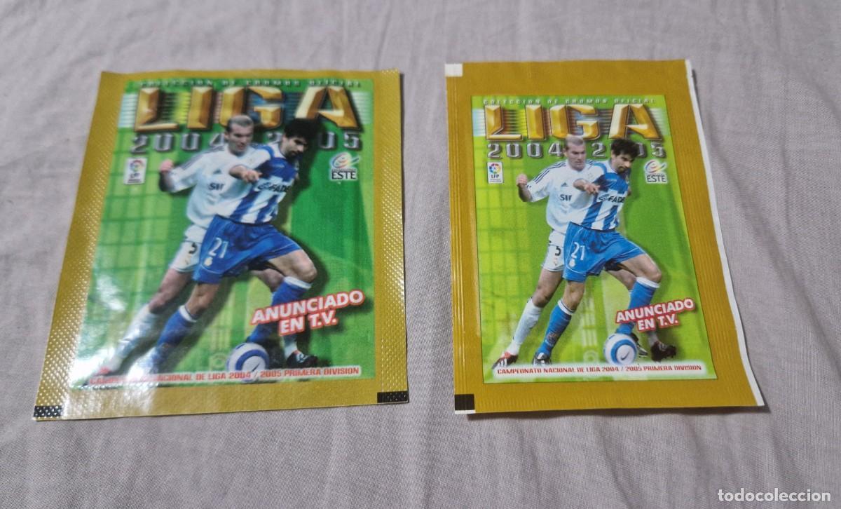 Cromos de f&uacute;tbol: DIFICILISIMO LOTE DE 2 SOBRES SIN ABRIR 04-05 EDICIONES ESTE-PANINI-LIGA-MESSI ROOKIE???