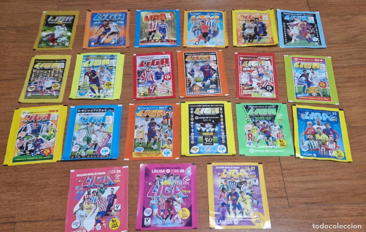 Cromos de f&uacute;tbol: LOTE DE 21 SOBRES SIN ABRIR EDICIONES ESTE PANINI-LIGA FUTBOL 06-07 AL 26-27
